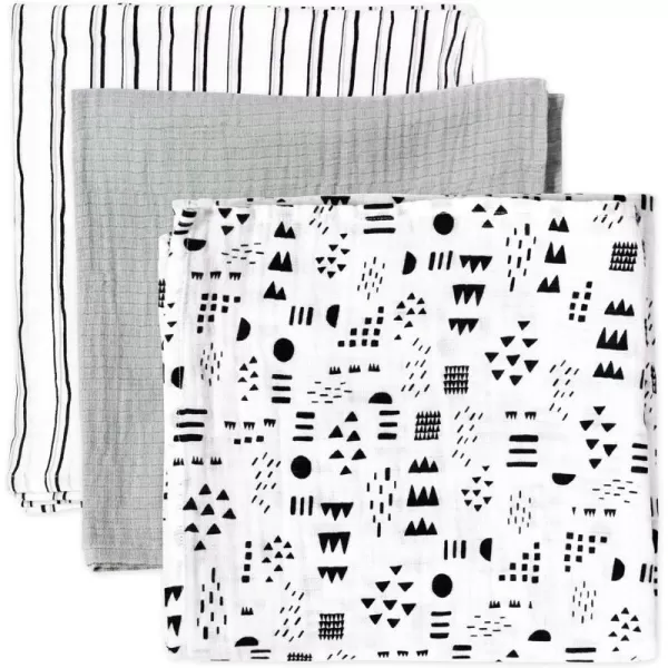 HonestBaby 2Pack Organic Cotton Swaddle Blankets Watercolor WorldNavy One Size A251B3pack Pattern Play One Size
