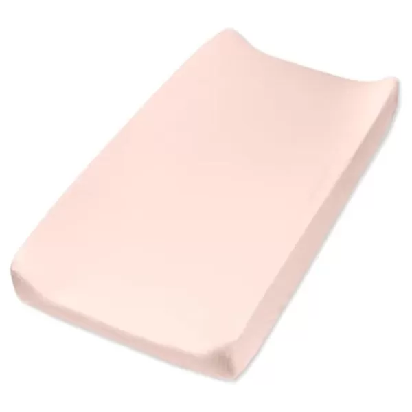 HonestBaby Boys Organic Cotton Changing Pad Cover Black One SizePink Salt One Size