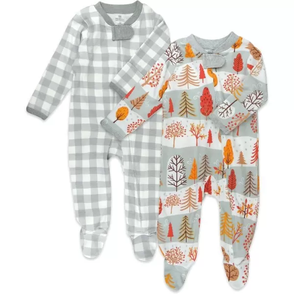HonestBaby Footed Sleep amp Play Pajamas Organic Cotton for Infant Baby Boys LEGACY2 Fallpeak