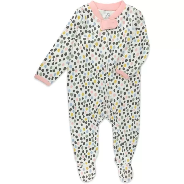 HonestBaby Footed Sleep amp Play Pajamas Organic Cotton for Infant Baby Girls LEGACY1 Pebble Multi
