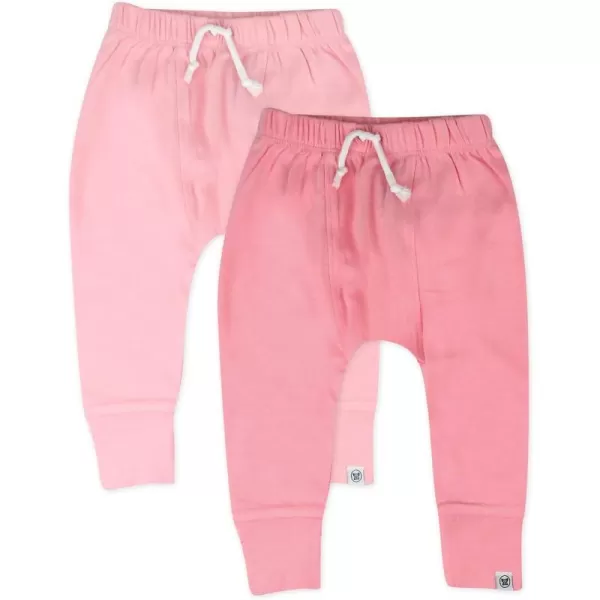 HonestBaby Honest Pants Joggers Pull on 100 Organic Cotton for Infant Baby and Toddler Boys Girls Unisex2pack Strawberry Cream