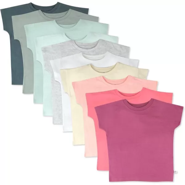 HonestBaby Multipack Short Sleeve TShirt Tee 100 Organic Cotton Infant Baby ToddlerLittle Kids Boys GirlsUnisexLegacy10pack Rainbow Patch