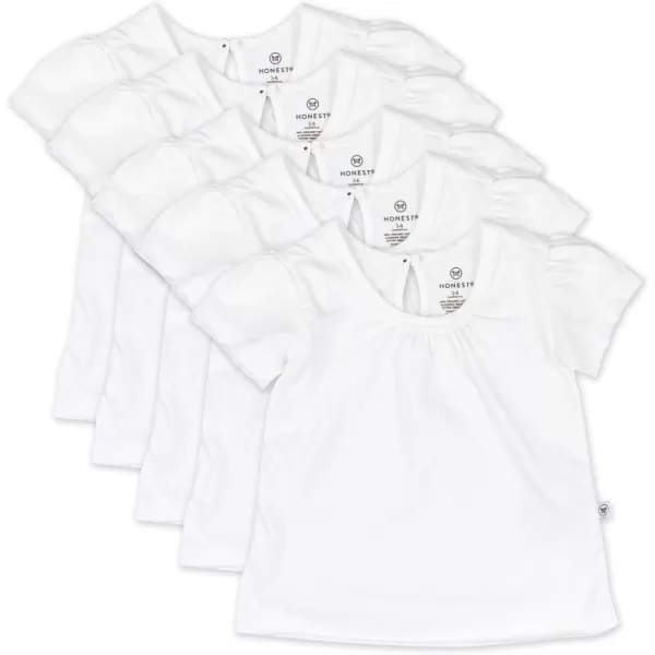 HonestBaby Multipack Short Sleeve TShirt Tee 100 Organic Cotton Infant Baby ToddlerLittle Kids Boys GirlsUnisexLegacy5pack Bright White