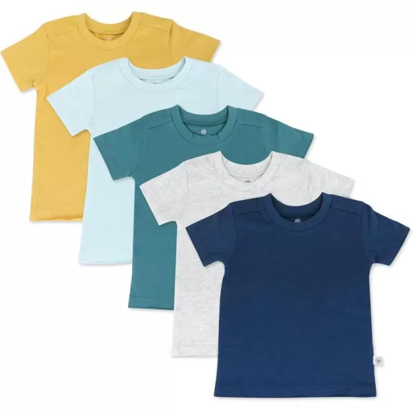 HonestBaby Multipack Short Sleeve TShirt Tee 100 Organic Cotton Infant Baby ToddlerLittle Kids Boys GirlsUnisexLegacy5pack Ocean Rainbow