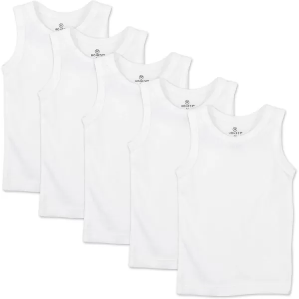 HonestBaby Muscle Tee Sleeveless TShirt Multipack Organic Cotton for Infant Baby  Toddler Unisex Boys  Girls10pack Bright White