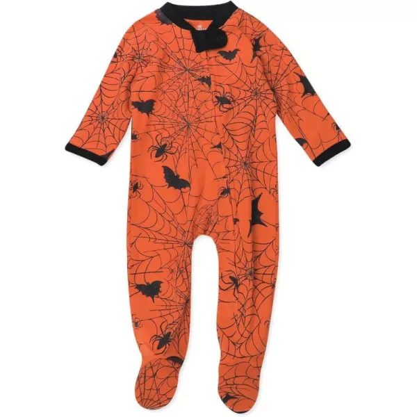 HonestBaby Sleep and Play Footed Pajamas OnePiece Sleeper Jumpsuit Zipfront PJs Organic Cotton for Baby Boys Unisex1 Batty