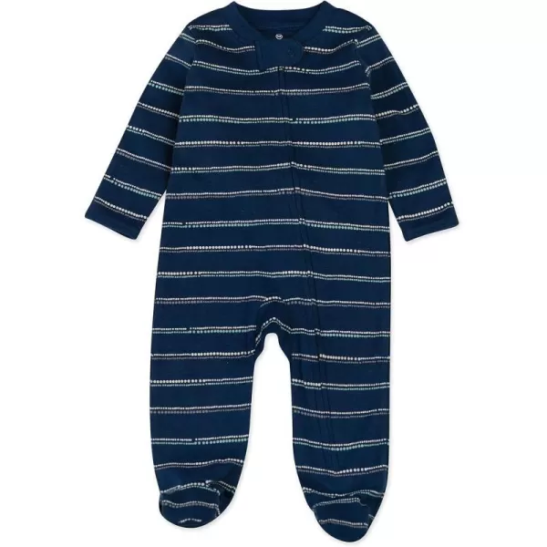 1 Dotted Stripe Navy Blue