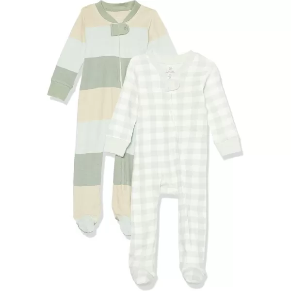 2 Jumbo Ombre Stripe Sage