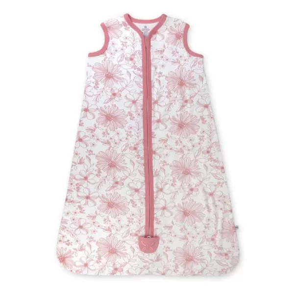 HonestBaby Wearable Blankets Sleeping Bags Swaddle Transition 100 Organic Cotton for Infant Baby Boys Girls Unisex Sage MediumSketchy Floral Pink Small