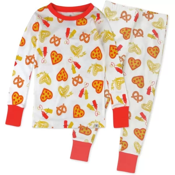 HonestBaby boys Multipack 2piece Pajamas Sleepwear Pjs 100 Organic Cotton for Infant Baby and Toddler Boys UnisexJunk Food Lover