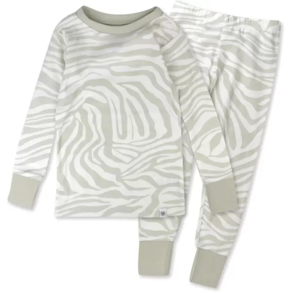 HonestBaby boys Multipack 2piece Pajamas Sleepwear Pjs 100 Organic Cotton for Infant Baby and Toddler Boys UnisexLight Zanzibar Zebra