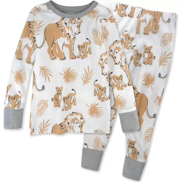 HonestBaby boys Multipack 2piece Pajamas Sleepwear Pjs 100 Organic Cotton for Infant Baby and Toddler Boys UnisexLion