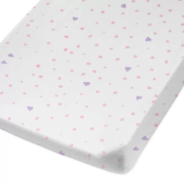 HonestBaby 2Piece Organic Cotton Printed amp Terry Changing Pad Cover Set Watercolor World One Size D2BDROne Size Love dot