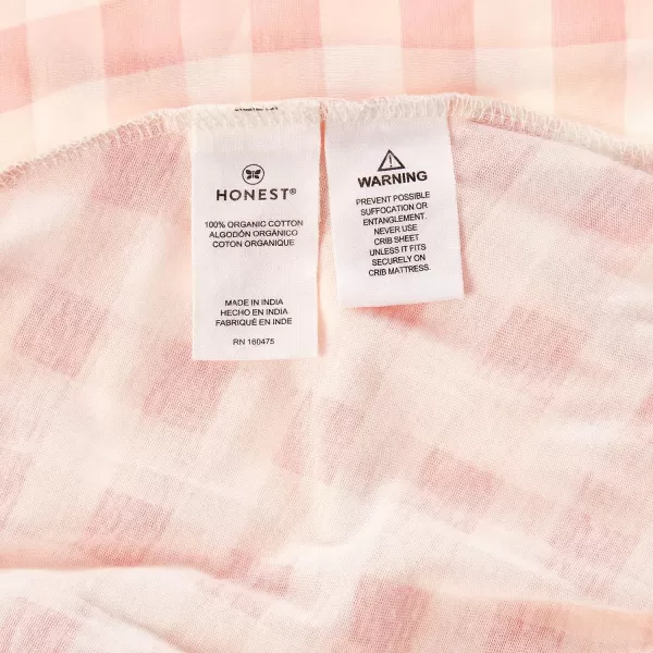 HonestBaby 2Piece Organic Cotton Printed amp Terry Changing Pad Cover Set Watercolor World One Size D2BDROne Size Peach Skin Painted Buffalo Check