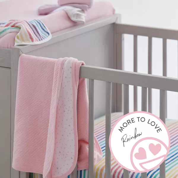 HonestBaby 2Piece Organic Cotton Printed amp Terry Changing Pad Cover Set Watercolor World One Size D2BDROne Size Rainbow Stripe