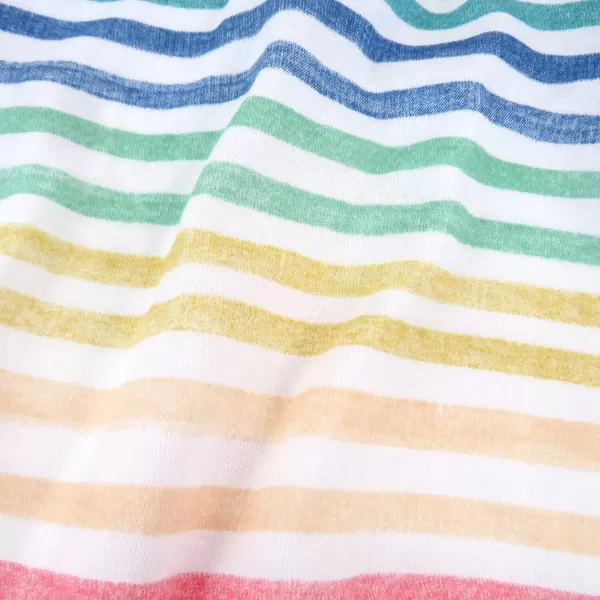 HonestBaby 2Piece Organic Cotton Printed amp Terry Changing Pad Cover Set Watercolor World One Size D2BDROne Size Rainbow Stripe