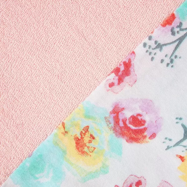 HonestBaby 2Piece Organic Cotton Printed amp Terry Changing Pad Cover Set Watercolor World One Size D2BDROne Size Rose Blossom