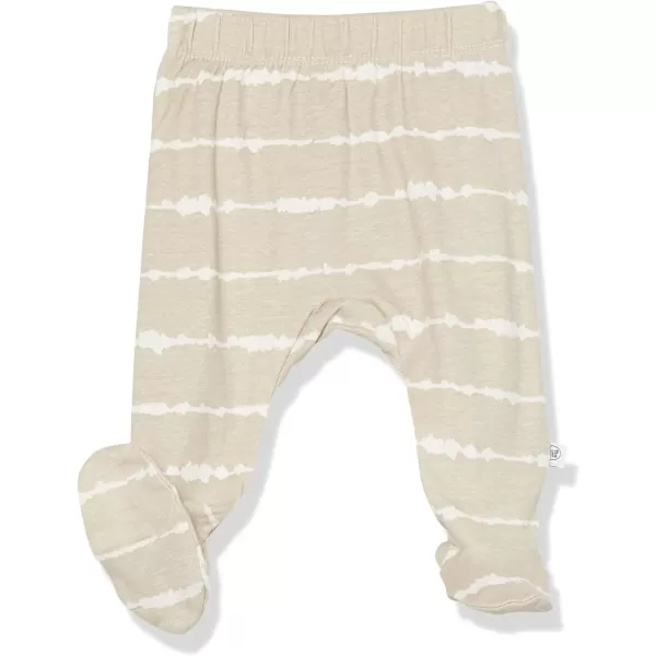 HonestBaby 3Pack Footed Pants Roomy Fit Pull on Bottoms 100 Organic Cotton for Infant Baby Boys Girls amp Unisex LegacyBear White