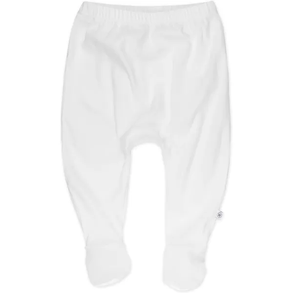 HonestBaby 3Pack Footed Pants Roomy Fit Pull on Bottoms 100 Organic Cotton for Infant Baby Boys Girls amp Unisex LegacyDots amp Dashes