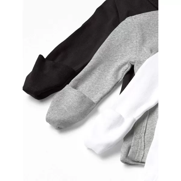 HonestBaby 3Pack Long Sleeve SideSnap Kimono Tops Newborn for Infant Boys Girls Unisex Baby 100 Organic CottonGray Ombre