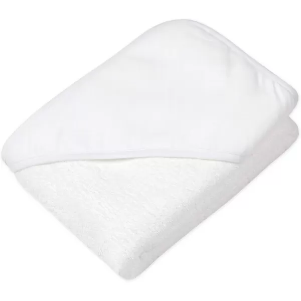HonestBaby 3Piece Organic Cotton Hooded Towel amp Washcloth Set Rose Blossom One SizeOne Size Bright White