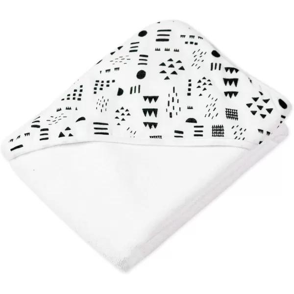 HonestBaby 3Piece Organic Cotton Hooded Towel amp Washcloth Set Rose Blossom One SizeOne Size Pattern Play