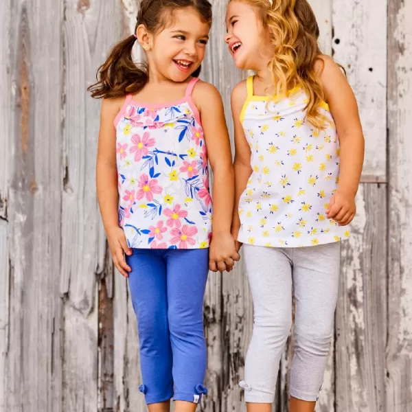 HonestBaby 5Pack Cami Tops Sleeveless TShirts 100 Organic Cotton for Infant and Toddler Baby Girls LegacyLove Dove