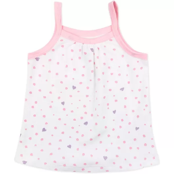 HonestBaby 5Pack Cami Tops Sleeveless TShirts 100 Organic Cotton for Infant and Toddler Baby Girls LegacyRose Blossom