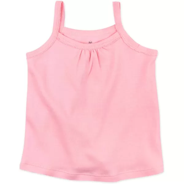 HonestBaby 5Pack Cami Tops Sleeveless TShirts 100 Organic Cotton for Infant and Toddler Baby Girls LegacyRose Blossom