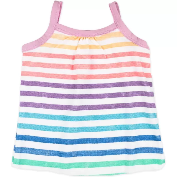 HonestBaby 5Pack Cami Tops Sleeveless TShirts 100 Organic Cotton for Infant and Toddler Baby Girls LegacyRose Blossom
