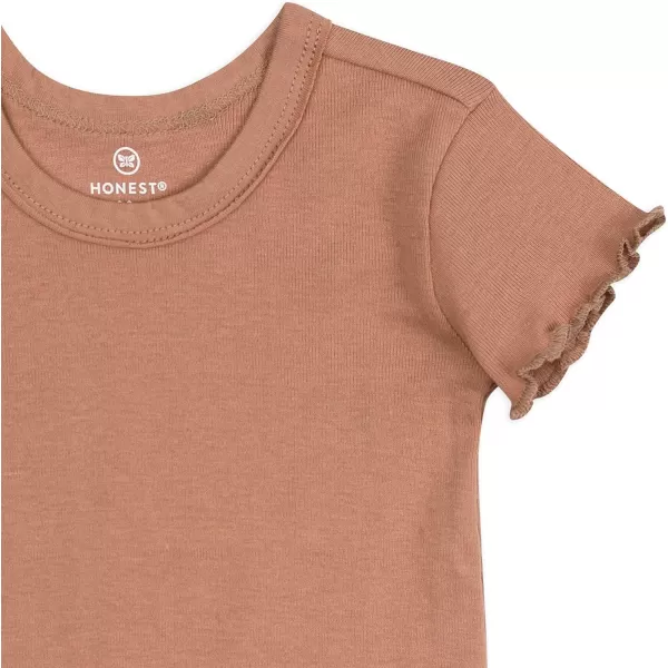 HonestBaby Baby Girls Organic Cotton Rib Short Sleeve TShirt LegacyRoebuck