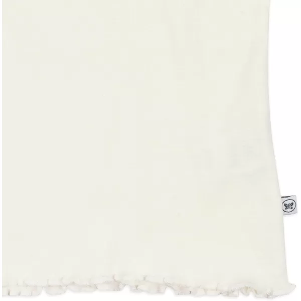 HonestBaby Baby Girls Organic Cotton Rib Short Sleeve TShirt LegacySugar Swizzle