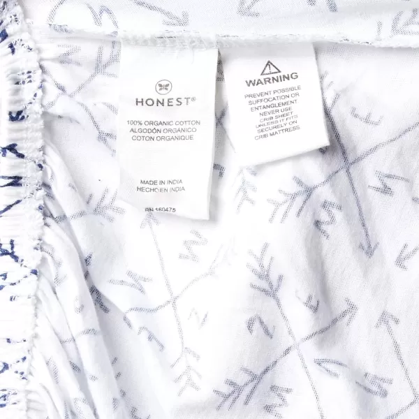 HonestBaby Boys Organic Cotton Changing Pad Cover Blue Painted Buffalo Check One Size2Piece CompassNavy One Size