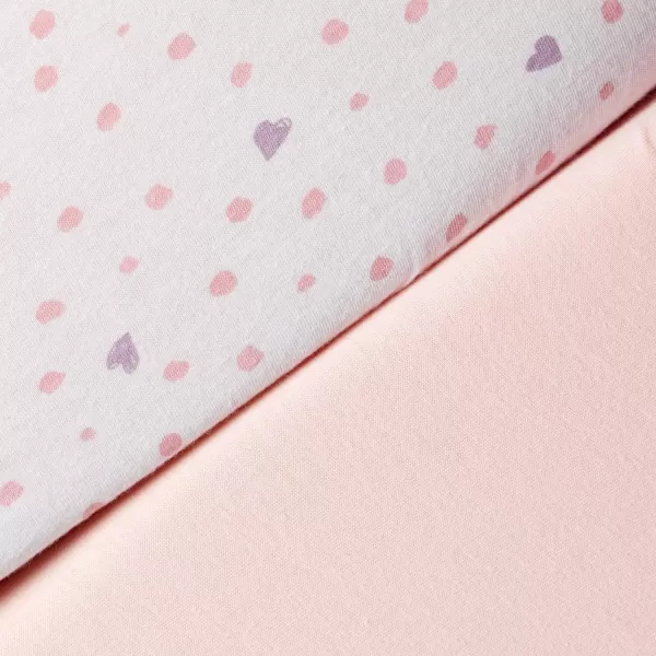 HonestBaby Boys Organic Cotton Changing Pad Cover Blue Painted Buffalo Check One Size2Piece Love Dot One Size