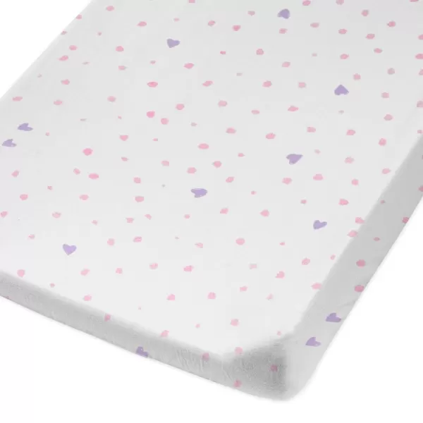 HonestBaby Boys Organic Cotton Changing Pad Cover Blue Painted Buffalo Check One Size2Piece Love Dot One Size
