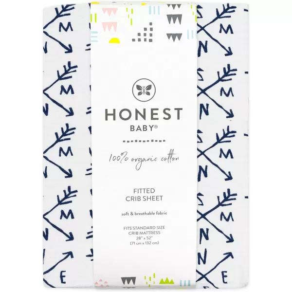 HonestBaby Fitted Crib Sheets Fits Standard Mattress Bassinet Mini Prints 100 Organic Cotton Baby Boys Girls Unisex1 Compass