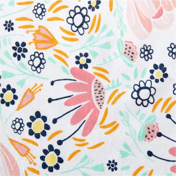 HonestBaby Fitted Crib Sheets Fits Standard Mattress Bassinet Mini Prints 100 Organic Cotton Baby Boys Girls Unisex1 Flower Power