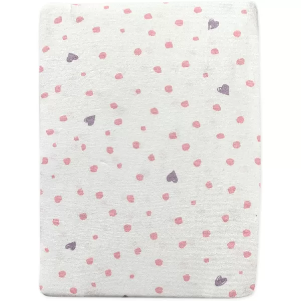 HonestBaby Fitted Crib Sheets Fits Standard Mattress Bassinet Mini Prints 100 Organic Cotton Baby Boys Girls Unisex1 Love Dot
