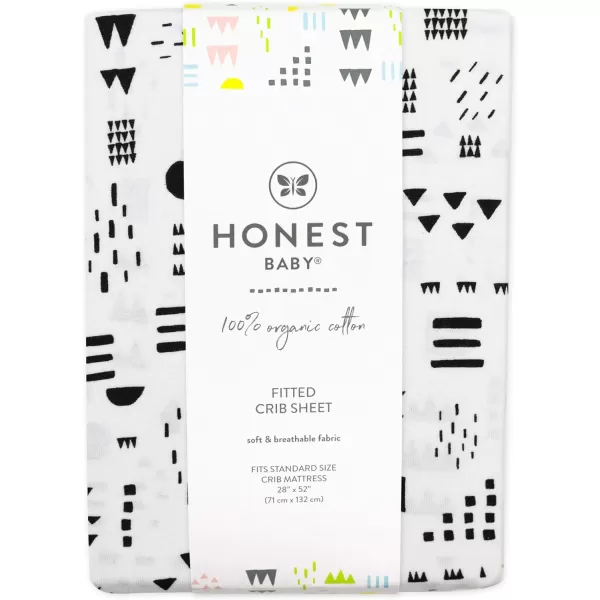 HonestBaby Fitted Crib Sheets Fits Standard Mattress Bassinet Mini Prints 100 Organic Cotton Baby Boys Girls Unisex1 Pattern Play