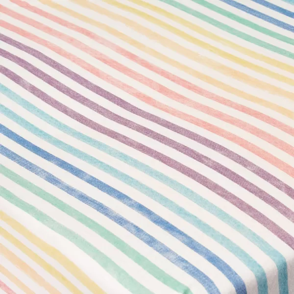 HonestBaby Fitted Crib Sheets Fits Standard Mattress Bassinet Mini Prints 100 Organic Cotton Baby Boys Girls Unisex1 Rainbow Stripe