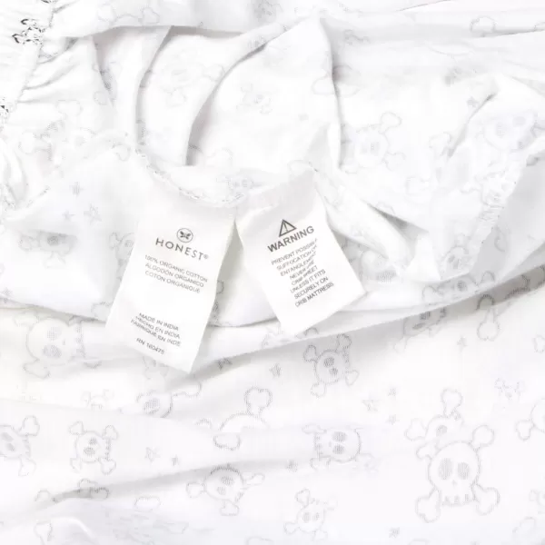 HonestBaby Fitted Crib Sheets Fits Standard Mattress Bassinet Mini Prints 100 Organic Cotton Baby Boys Girls Unisex1 Tossed Skulls