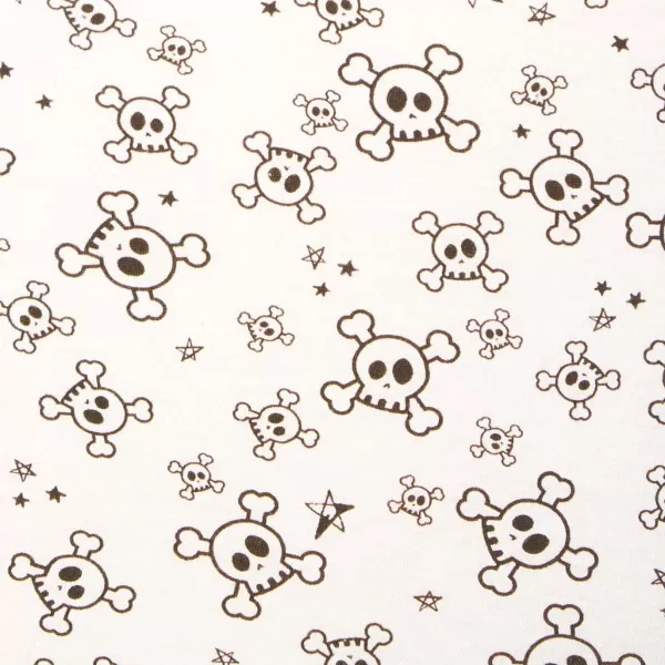 HonestBaby Fitted Crib Sheets Fits Standard Mattress Bassinet Mini Prints 100 Organic Cotton Baby Boys Girls Unisex1 Tossed Skulls