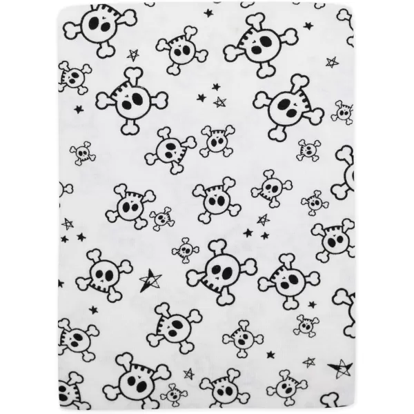 HonestBaby Fitted Crib Sheets Fits Standard Mattress Bassinet Mini Prints 100 Organic Cotton Baby Boys Girls Unisex1 Tossed Skulls