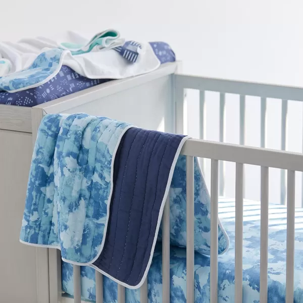 HonestBaby Fitted Crib Sheets Fits Standard Mattress Bassinet Mini Prints 100 Organic Cotton Baby Boys Girls Unisex1 Watercolor World