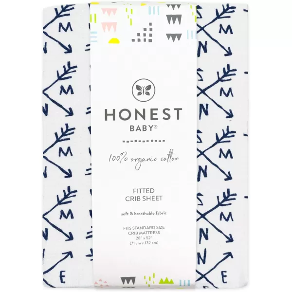 HonestBaby Fitted Crib Sheets Fits Standard Mattress Bassinet Mini Prints 100 Organic Cotton Baby Boys Girls Unisex2 Compass