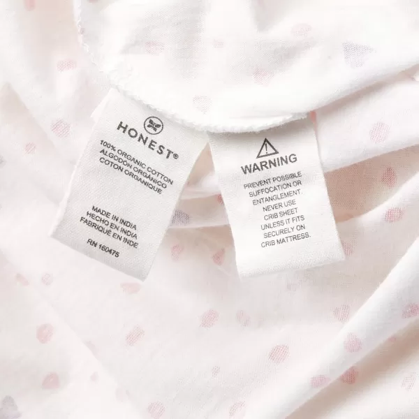 HonestBaby Fitted Crib Sheets Fits Standard Mattress Bassinet Mini Prints 100 Organic Cotton Baby Boys Girls Unisex2 Lovedot