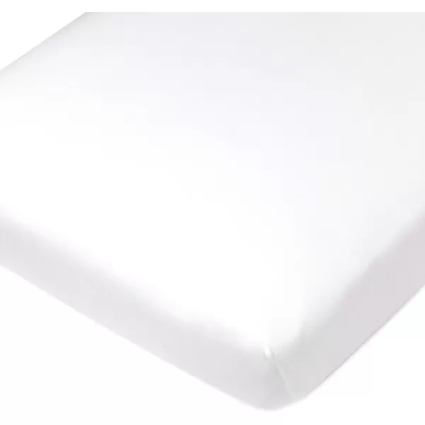 HonestBaby Fitted Crib Sheets Fits Standard Mattress Bassinet Mini Solids 100 Organic Cotton Baby Boys Girls Unisex1 Bright White Fitted Crib Sheet