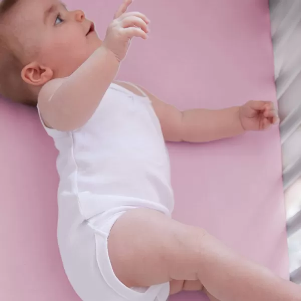 HonestBaby Fitted Crib Sheets Fits Standard Mattress Bassinet Mini Solids 100 Organic Cotton Baby Boys Girls Unisex1 Bright White Fitted Crib Sheet