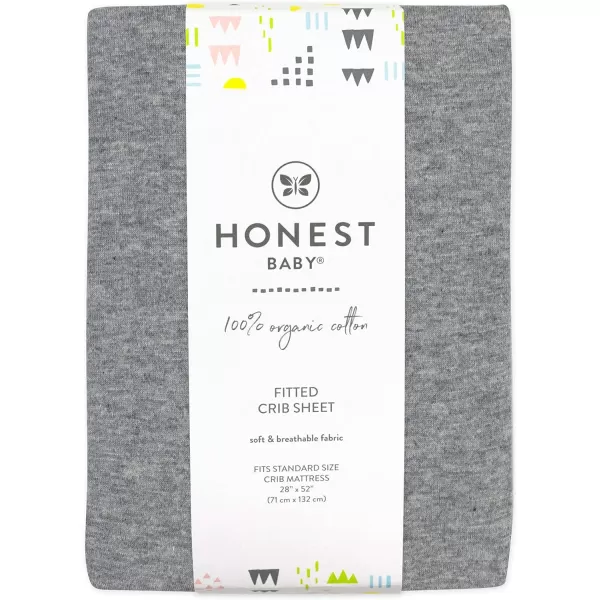 HonestBaby Fitted Crib Sheets Fits Standard Mattress Bassinet Mini Solids 100 Organic Cotton Baby Boys Girls Unisex1 Heather Gray Fitted Crib Sheet