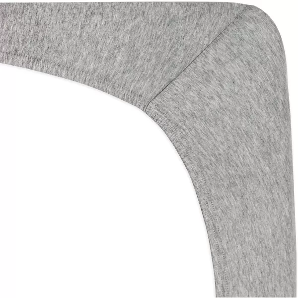 HonestBaby Fitted Crib Sheets Fits Standard Mattress Bassinet Mini Solids 100 Organic Cotton Baby Boys Girls Unisex1 Heather Gray Fitted Crib Sheet